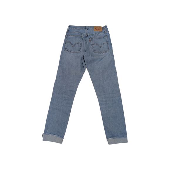 Levi's Wedgie Skinny Jeans High Rise Blue Spice Distressed Ripped Womens 26 Pant - Picture 3 of 5